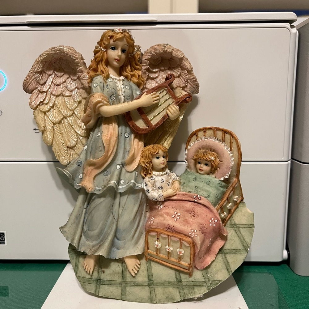 Angel Figurine with Children